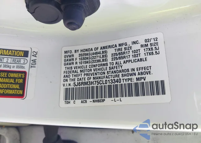 5J6RM3H75CL013340: 43516186