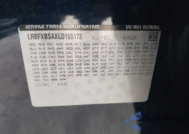 LRBFXBSAXLD155173: 43516392