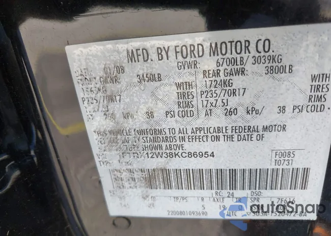 1FTRX12W38KC86954: 43516417