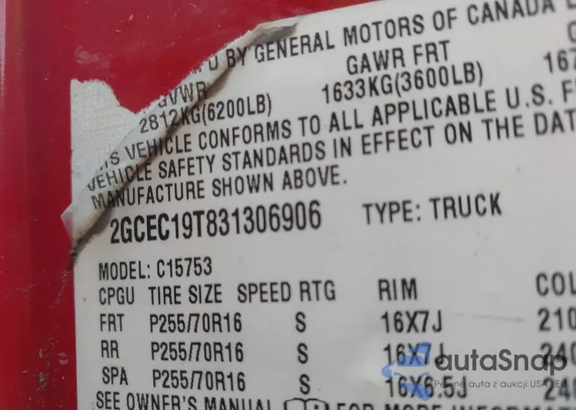 2GCEC19T831306906: 43517516