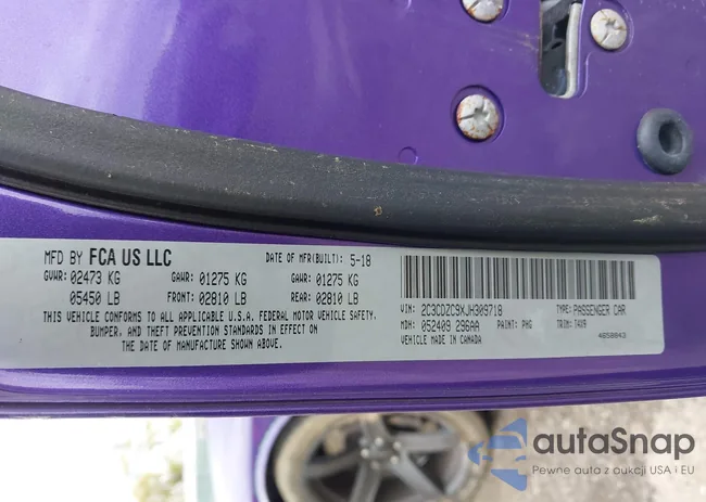 2C3CDZC9XJH309718: 43517523