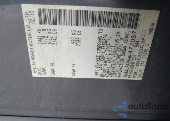 1N4AL2AP4AN477057: 43517663