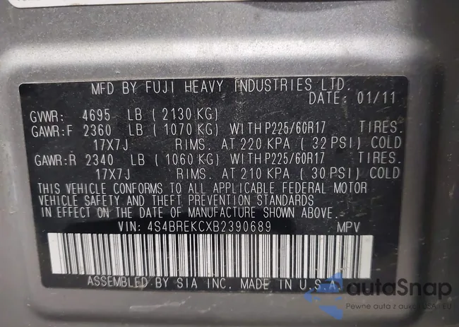 4S4BREKCXB2390689: 43517702