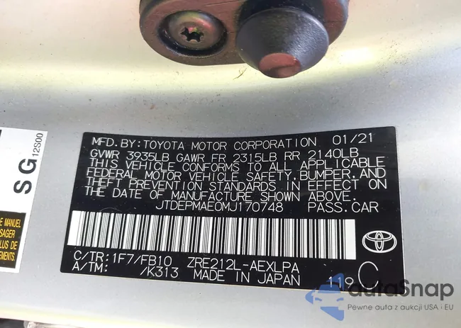 JTDEPMAE0MJ170748: 43517814