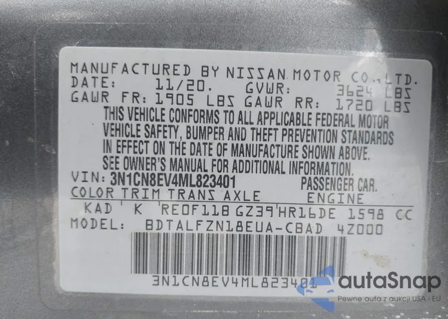 3N1CN8EV4ML823401: 43517068