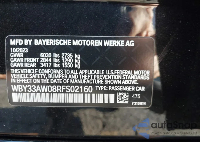 WBY33AW08RFS02160: 43517096