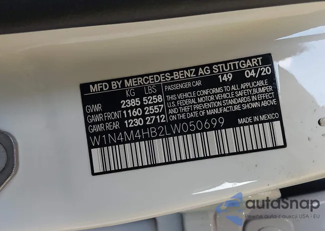 W1N4M4HB2LW050699: 43517120