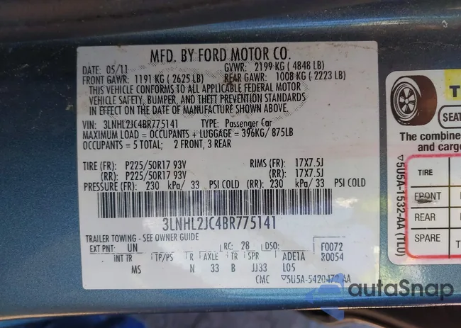 3LNHL2JC4BR775141: 43517144