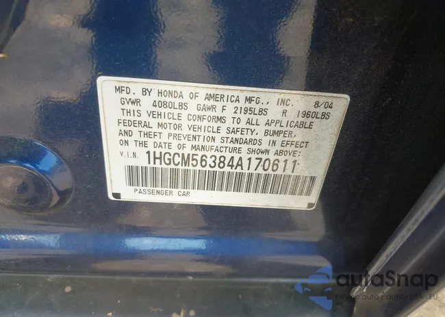 1HGCM56384A170611: 43517183