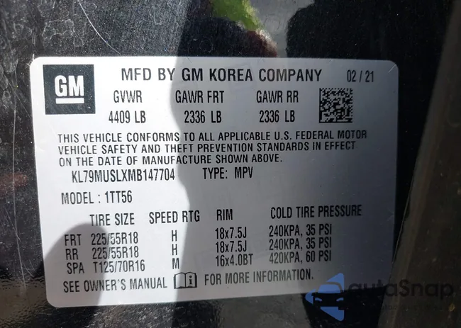 KL79MUSLXMB147704: 43517190