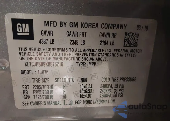 KL7CJPSB9KB876216: 43517210