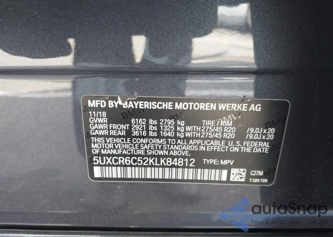 5UXCR6C52KLK84812: 43517229