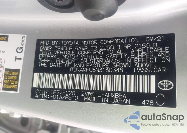 JTDKAMFU8N3160348: 43517260