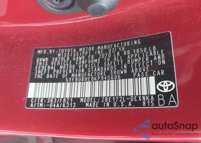 5YFBURHE0KP945606: 43517286