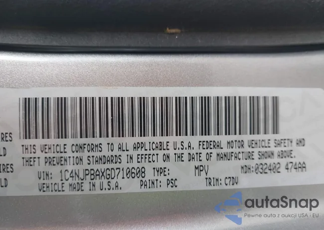 1C4NJPBAXGD710608: 43517359