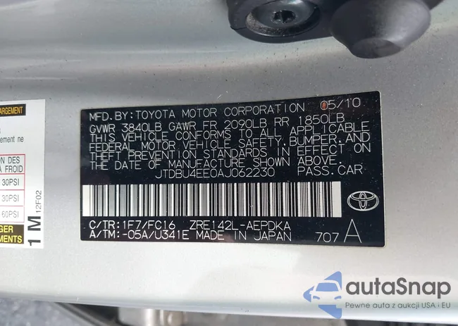 JTDBU4EE0AJ062230: 43518543