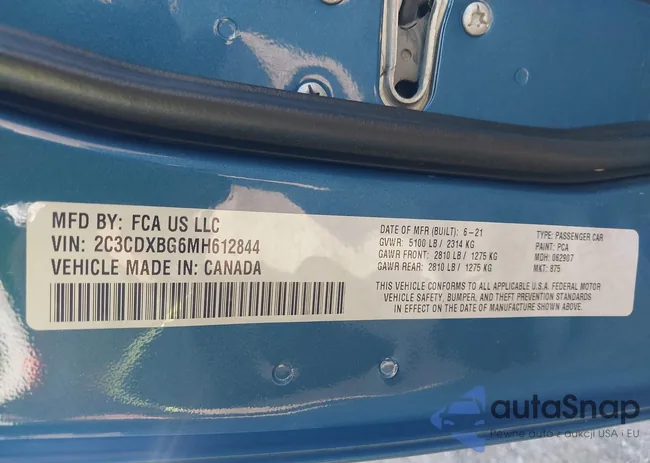 2C3CDXBG6MH612844: 43518681