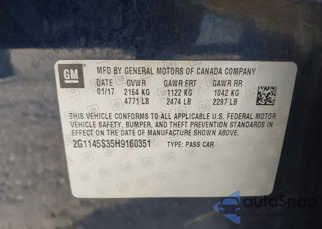 2G1145S35H9160351: 43518807