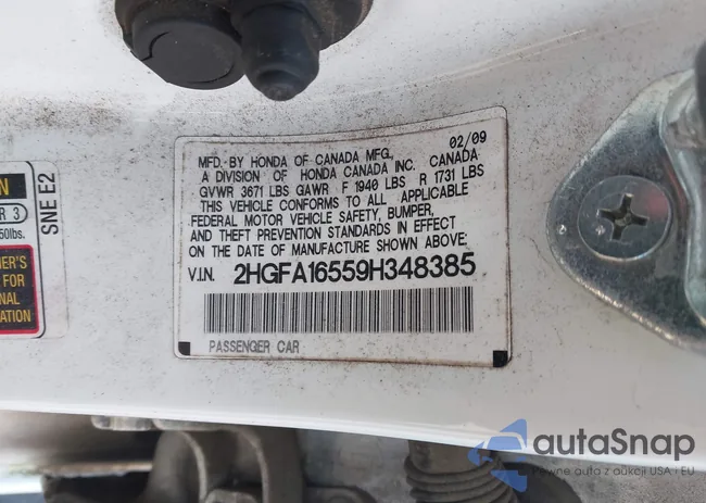 2HGFA16559H348385: 43518902