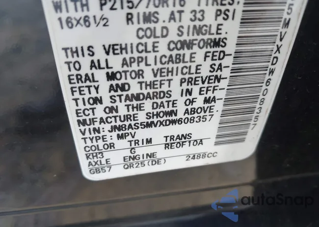 JN8AS5MVXDW608357: 43518908