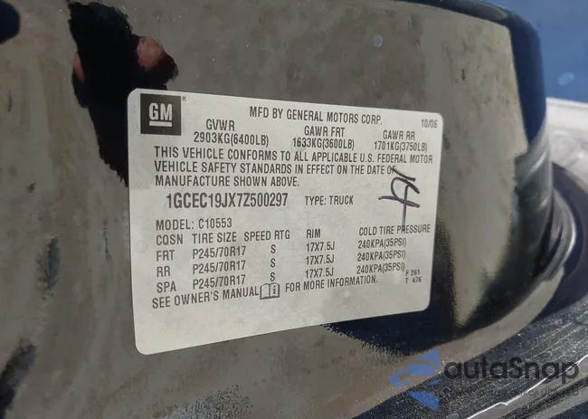 1GCEC19JX7Z500297: 43518930