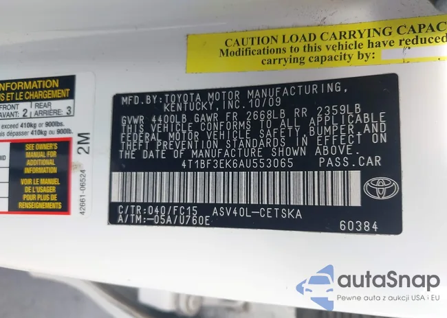 4T1BF3EK6AU553065: 43518947