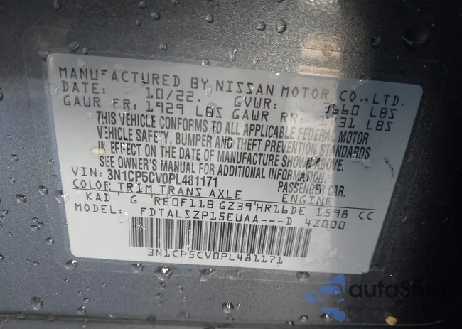 3N1CP5CV0PL481171: 43519003