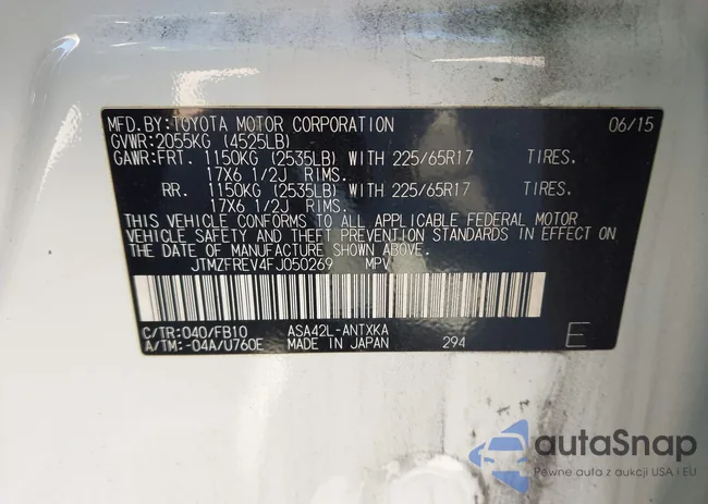 JTMZFREV4FJ050269: 43519558