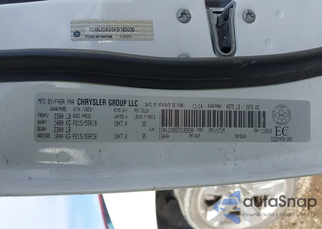 1C4NJDAB5FD185030: 43519578