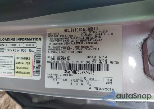 3FA6P0H75DR274796: 43519640