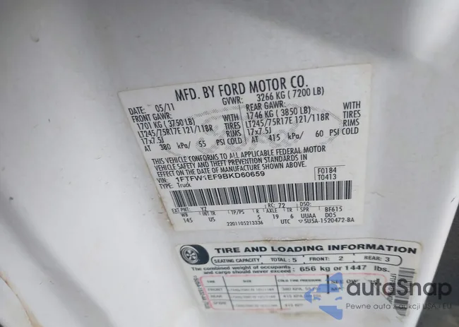 1FTFW1EF9BKD60659: 43519657