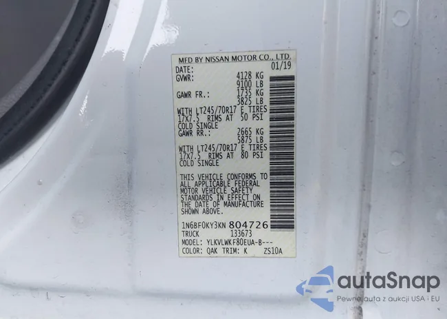 1N6BF0KY3KN804726: 43519861