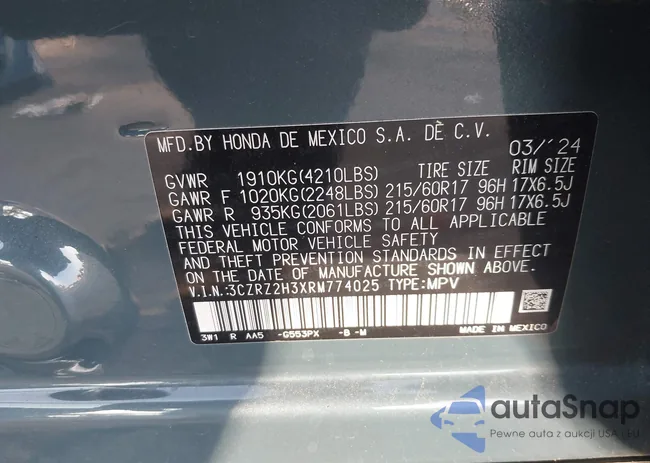 3CZRZ2H3XRM774025: 43519966