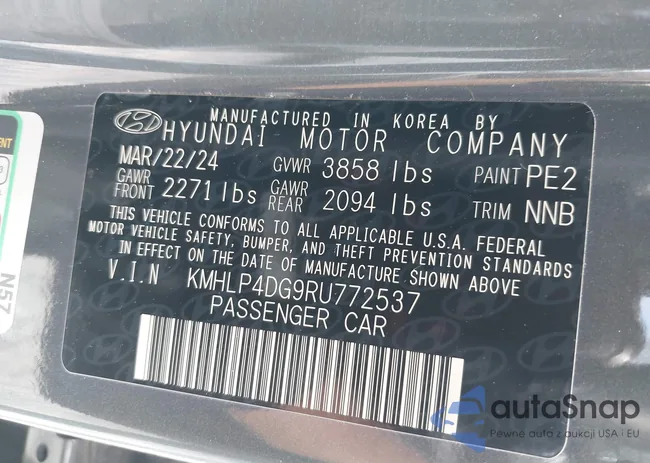 KMHLP4DG9RU772537: 43520014