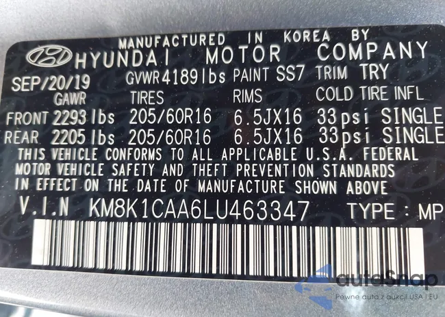 KM8K1CAA6LU463347: 43519045