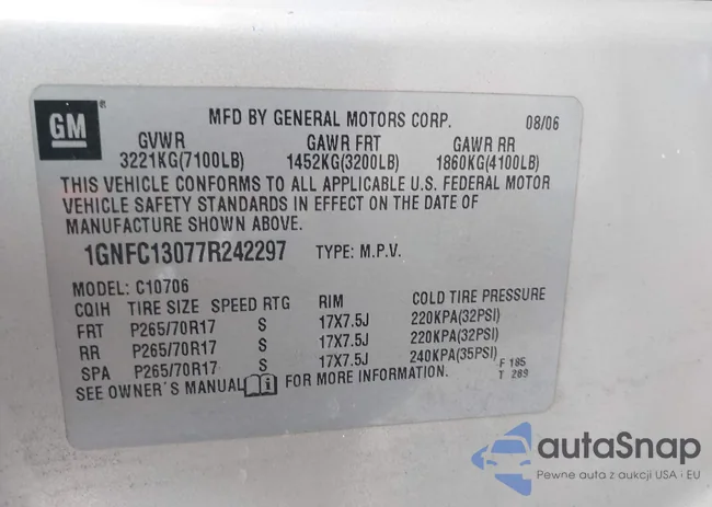 1GNFC13077R242297: 43519102