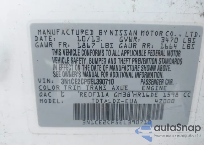 3N1CE2CP5EL390710: 43519314