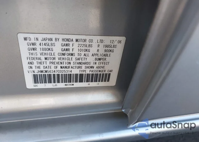 JHMCM56347C025314: 43519332