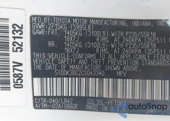 5TDDK3DC2CS043340: 43520428