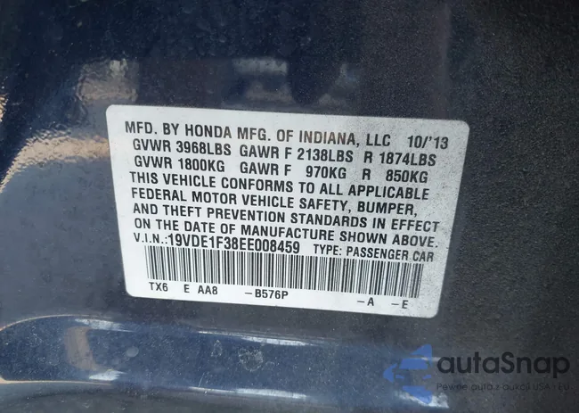 19VDE1F38EE008459: 43520568