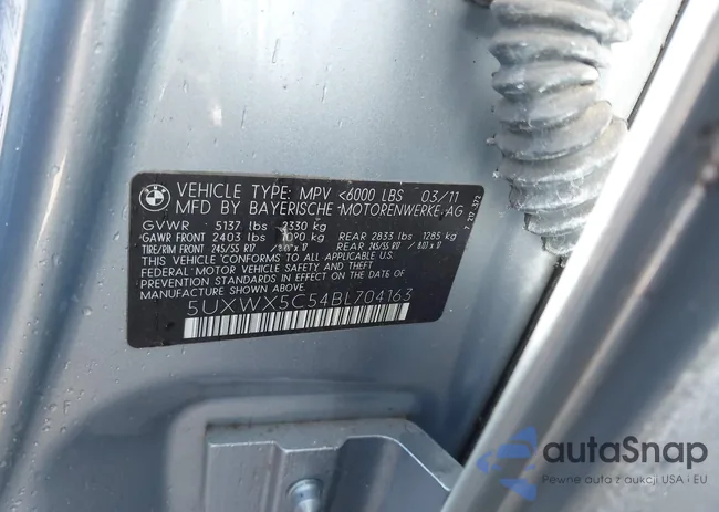 5UXWX5C54BL704163: 43520587