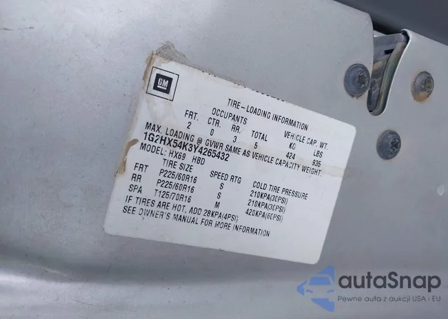 1G2HX54K3Y4265432: 43520724