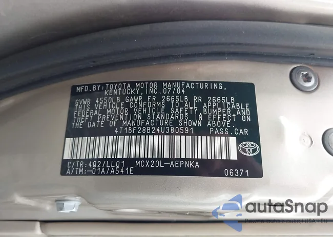 4T1BF28B24U380591: 43520824