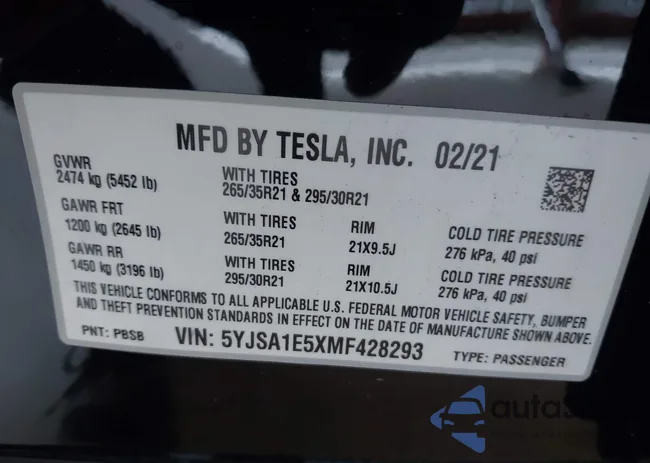 5YJSA1E5XMF428293: 43520867