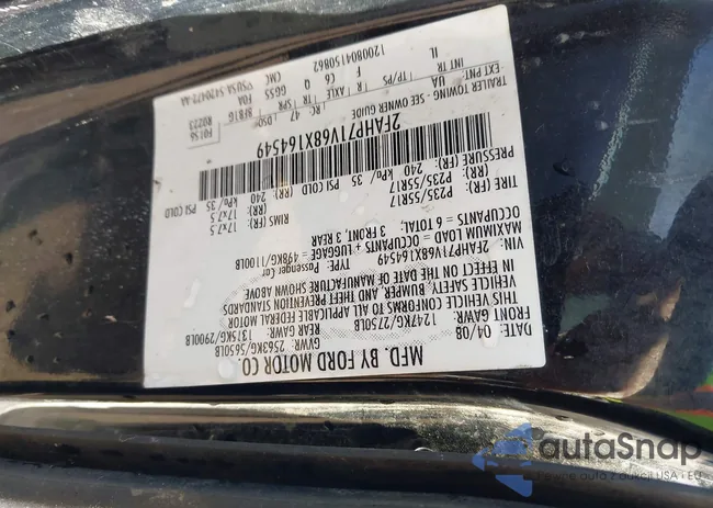 2FAHP71V68X164549: 43520903