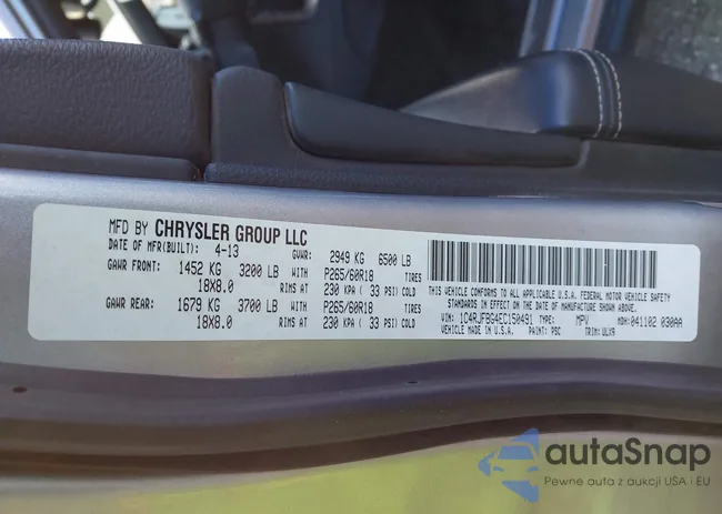 1C4RJFBG4EC150491: 43520348