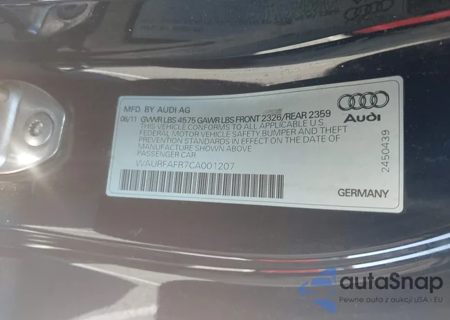 WAURFAFR7CA001207: 43521604