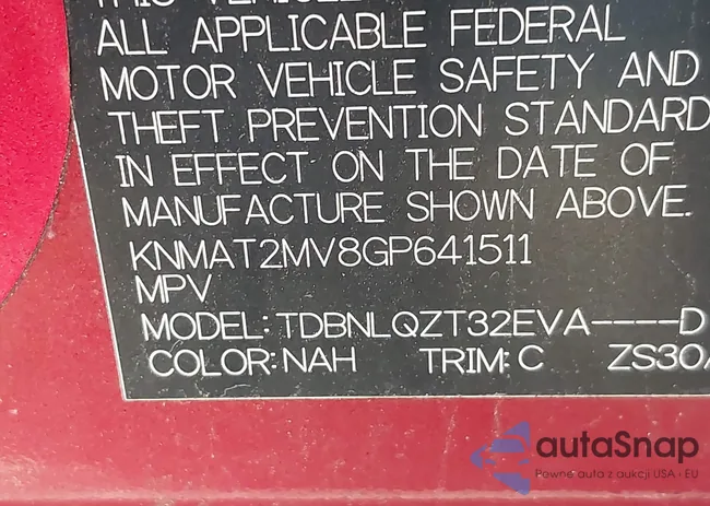 KNMAT2MV8GP641511: 43521654