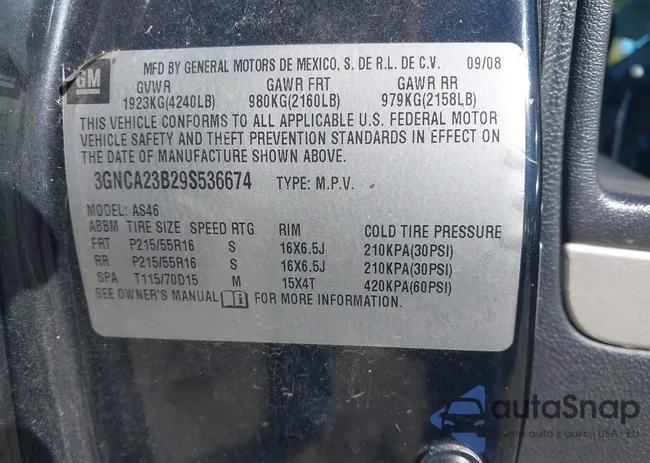 3GNCA23B29S536674: 43521663