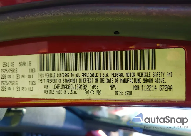 1C4PJMAK8CW130192: 43521680